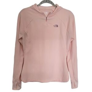 The North Face hoodie Size Medium soft peach color 1/4 Zip Flash Dry Thumbholes